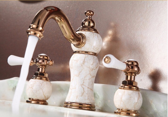 rose gold bathroom sink faucet